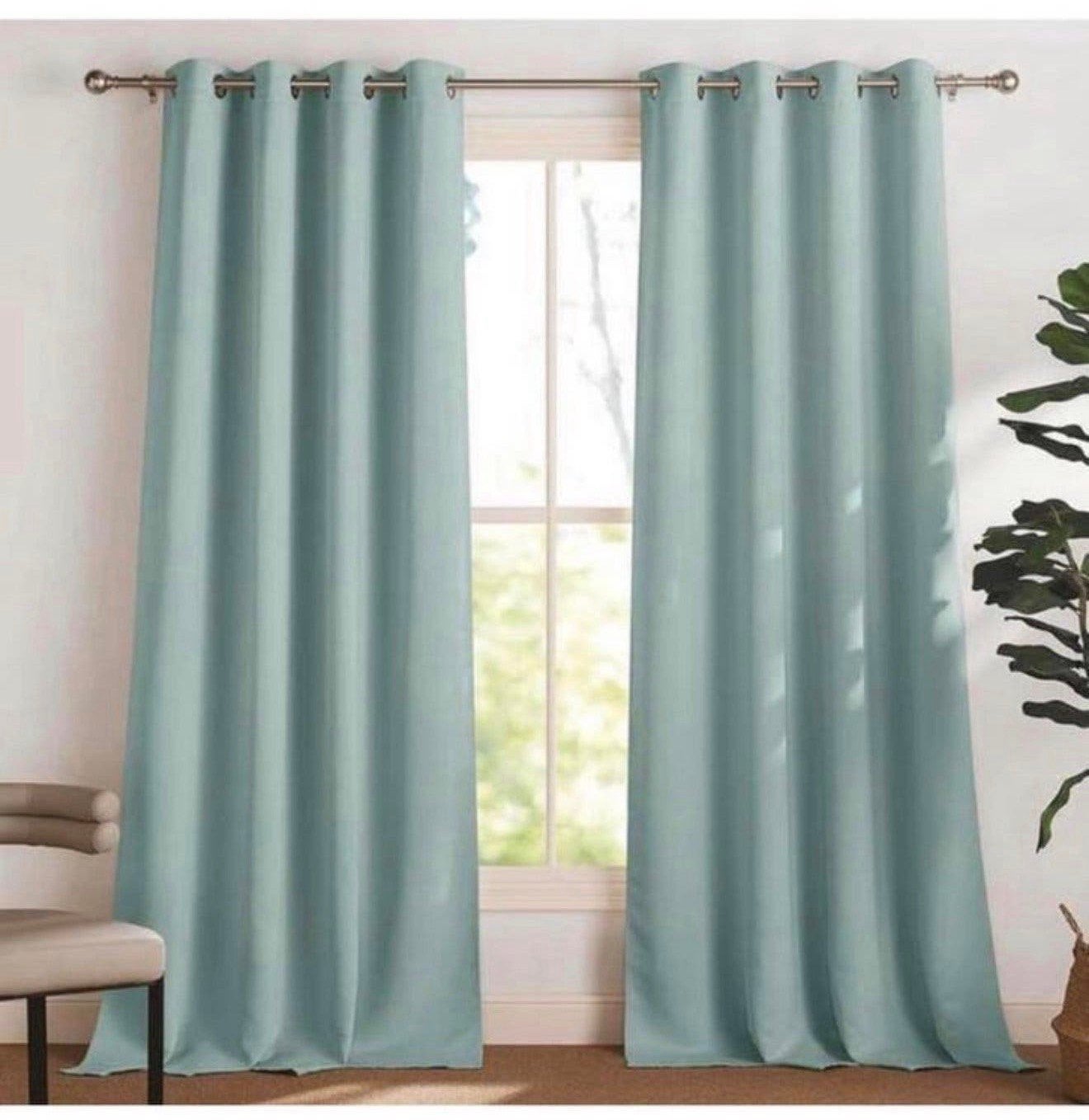 Verduisterende Gordijnen set 245 x 140 CM licht-groen NIEUW, Met ringen, P, P, P