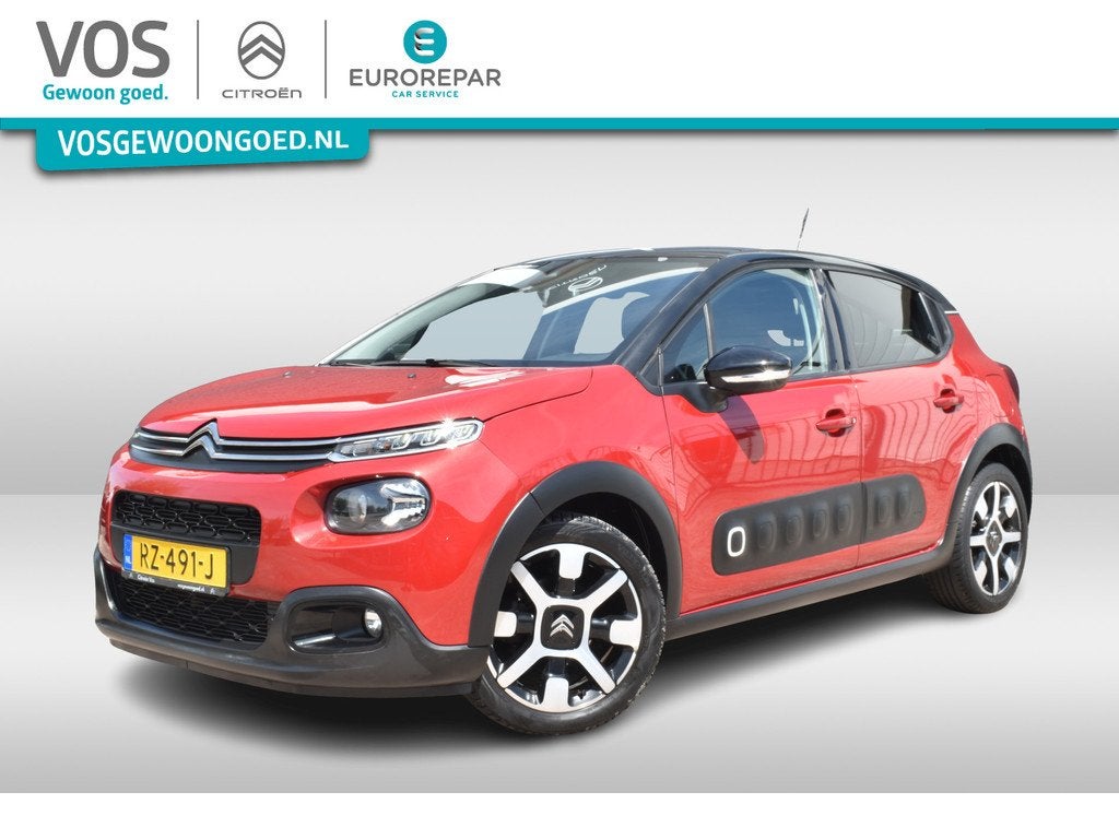 Citroën C3 PureTech 110 EAT6 Shine Automaat | Navi | Trekha, Auto's, Citroën, Bedrijf, Te koop, C3, ABS, Achteruitrijcamera, Airbags
