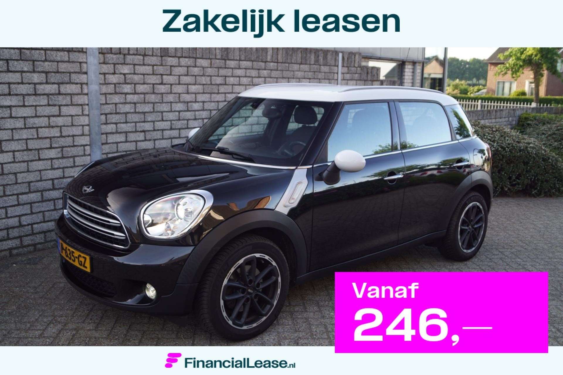 Mini Mini Countryman 1.6 Cooper Chily 123 PK Half Leder Spor, Voorwielaandrijving, Gebruikt, LED verlichting, Leder en Stof