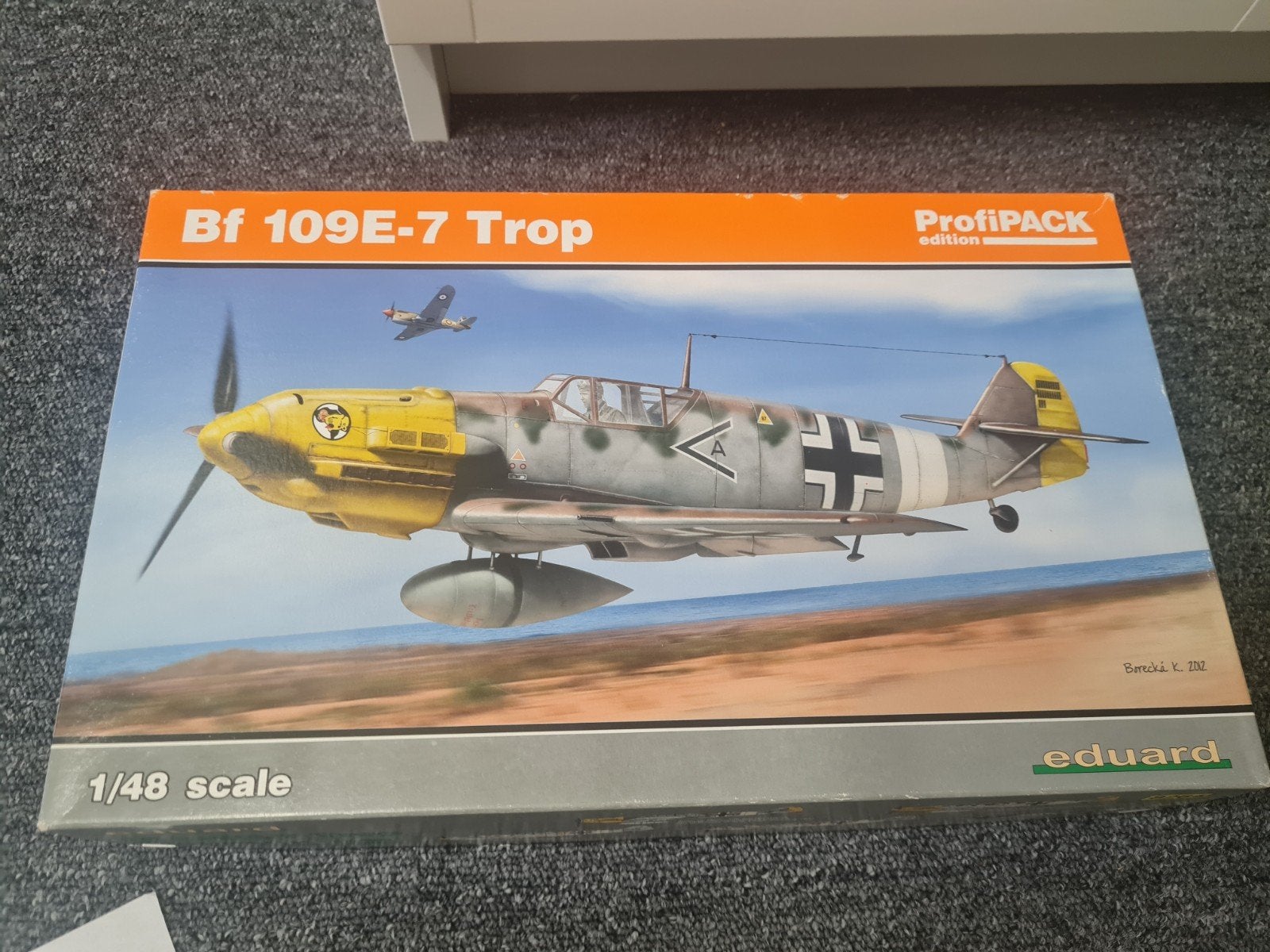 Eduard Bf 109E-7 Trop ProfiPACK 1/48 schaal modelvliegtuig, Ophalen of Verzenden