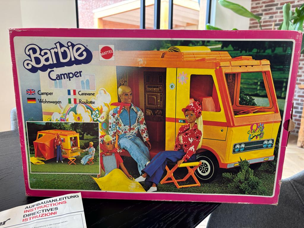 Barbiecamper vintage met accesoires, Ophalen of Verzenden, Gebruikt