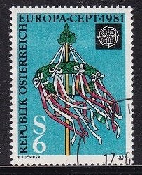 857 - Oostenrijk michel 1671 gestempeld , Europa CEPT , Fo, Verzenden, Gestempeld