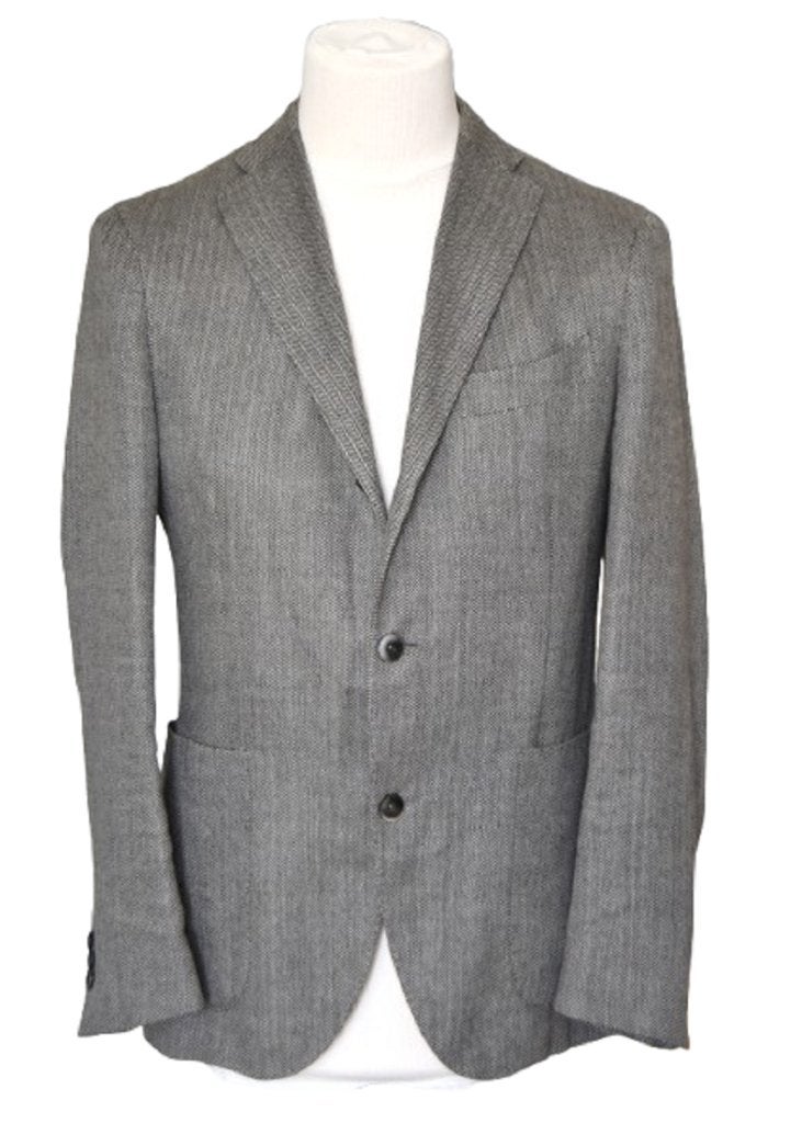 Nieuw Boglioli colbert, visgraat jasje, grijs, Mt. 48 / M, Grijs, Verzenden, Maat 48/50 (M), Nieuw