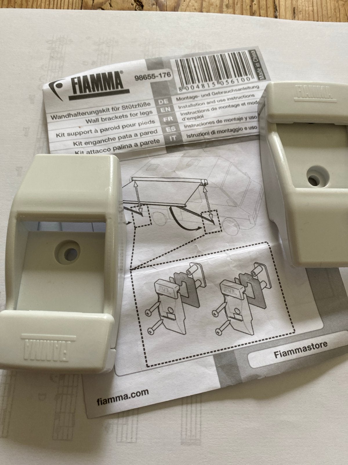 Fiamma wand montage set voor luifelpoten - Nieuw, Caravans en Kamperen, Ophalen of Verzenden, Nieuw