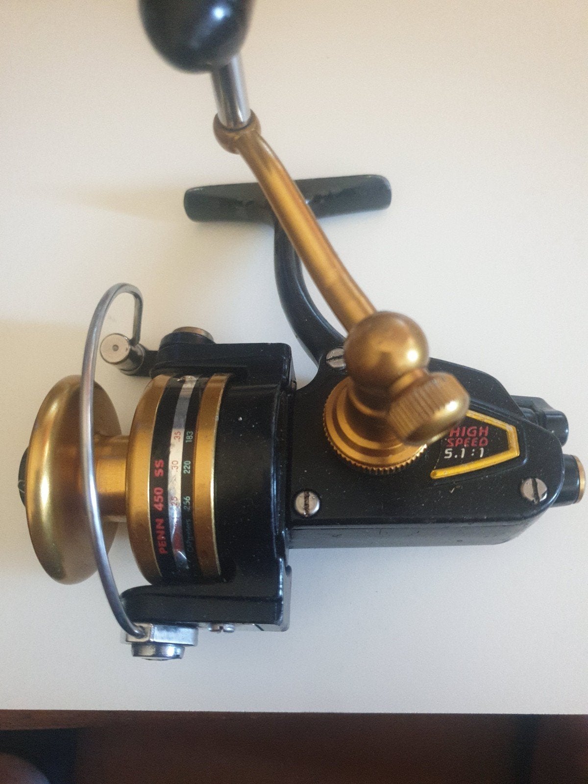 Penn 450 SS High Speed 5.1:1 Molen - Made in USA, Ophalen of Verzenden, Gebruikt, Molen
