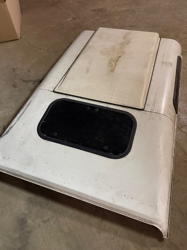 Dak Defender 90 grijs kenteken, Ophalen, Achterklep, Achter, Gebruikt