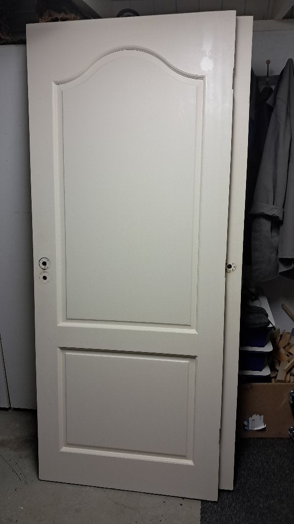 2 Massief hardhouten stompe paneel binnendeuren., Doe-het-zelf en Verbouw, Deuren en Horren, Ophalen, Gebruikt, 80 tot 100 cm
