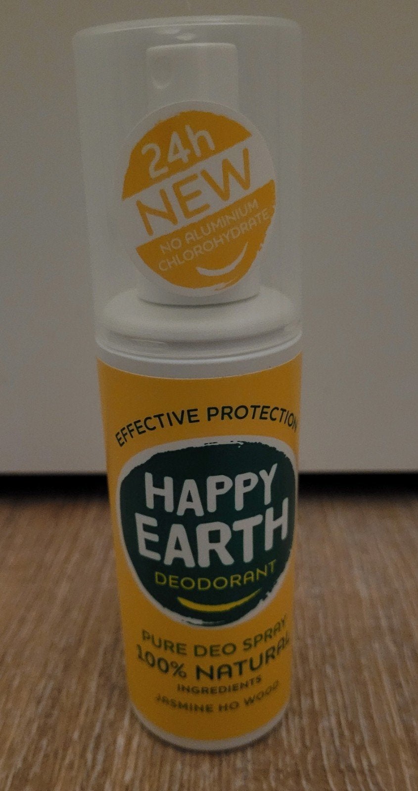 Nieuw! Happy Earth pure deo spray Jasmine Ho Wood, 100ml, Ophalen of Verzenden, Nieuw, Deodorant of Bodyspray