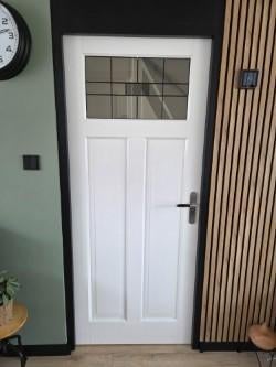 CanDo Cardiff opdekdeur 2mtrx83cm, rechtsdraaiend, Doe-het-zelf en Verbouw, Deuren en Horren, Ophalen, 200 tot 215 cm, Hout, Buitendeur