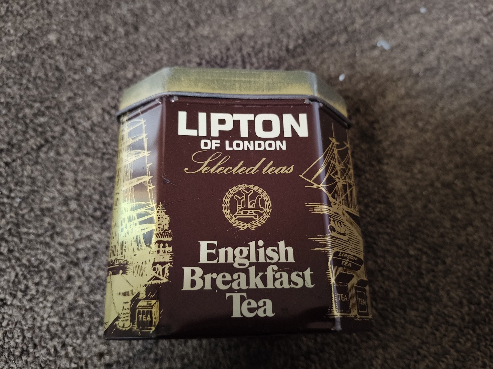 Vintage Lipton of London English Breakfast Tea Blik, Ophalen of Verzenden