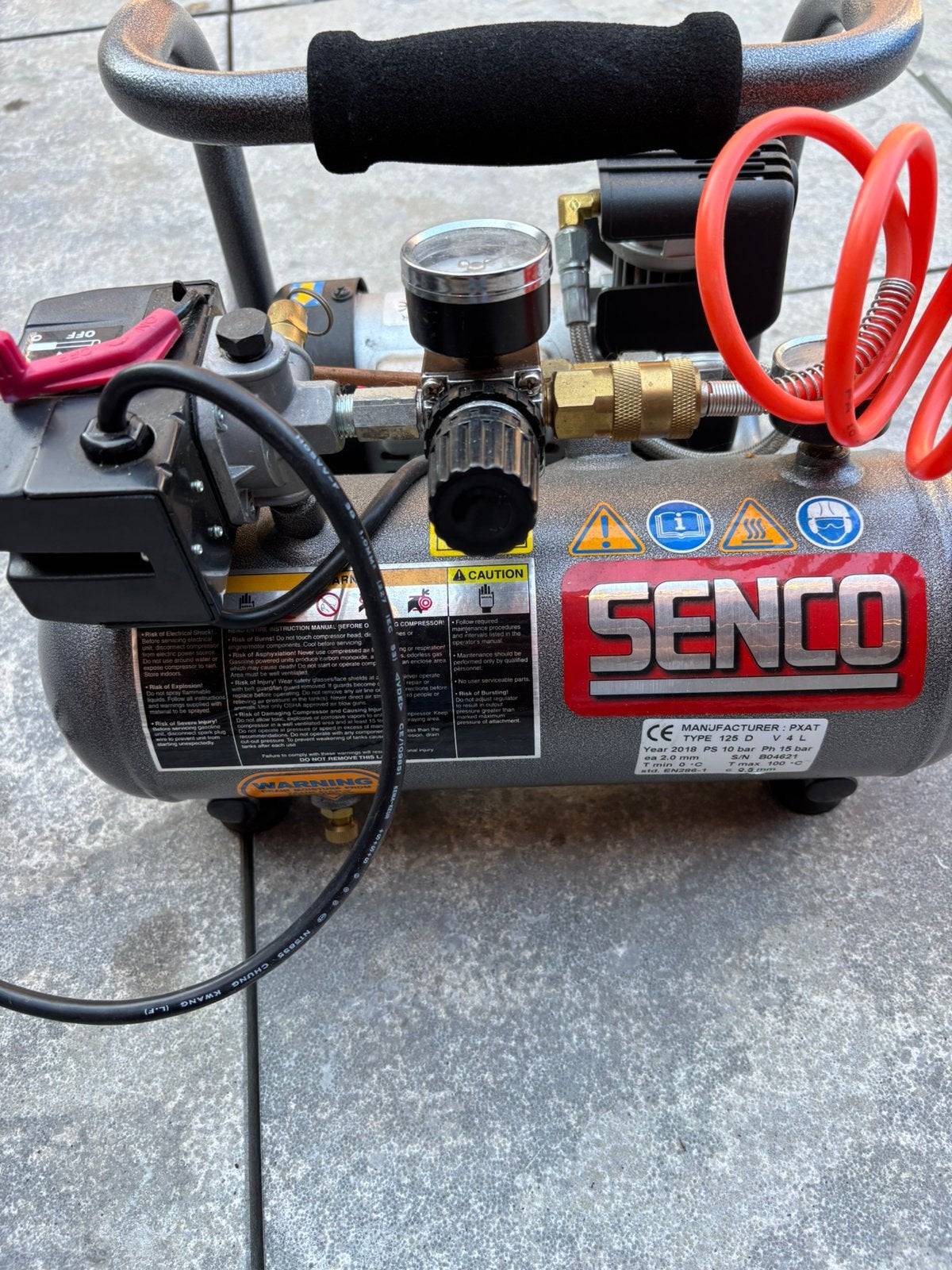 Senco pc1010 compressor, Minder dan 25 liter, Ophalen, Zo goed als nieuw, Minder dan 200 liter/min