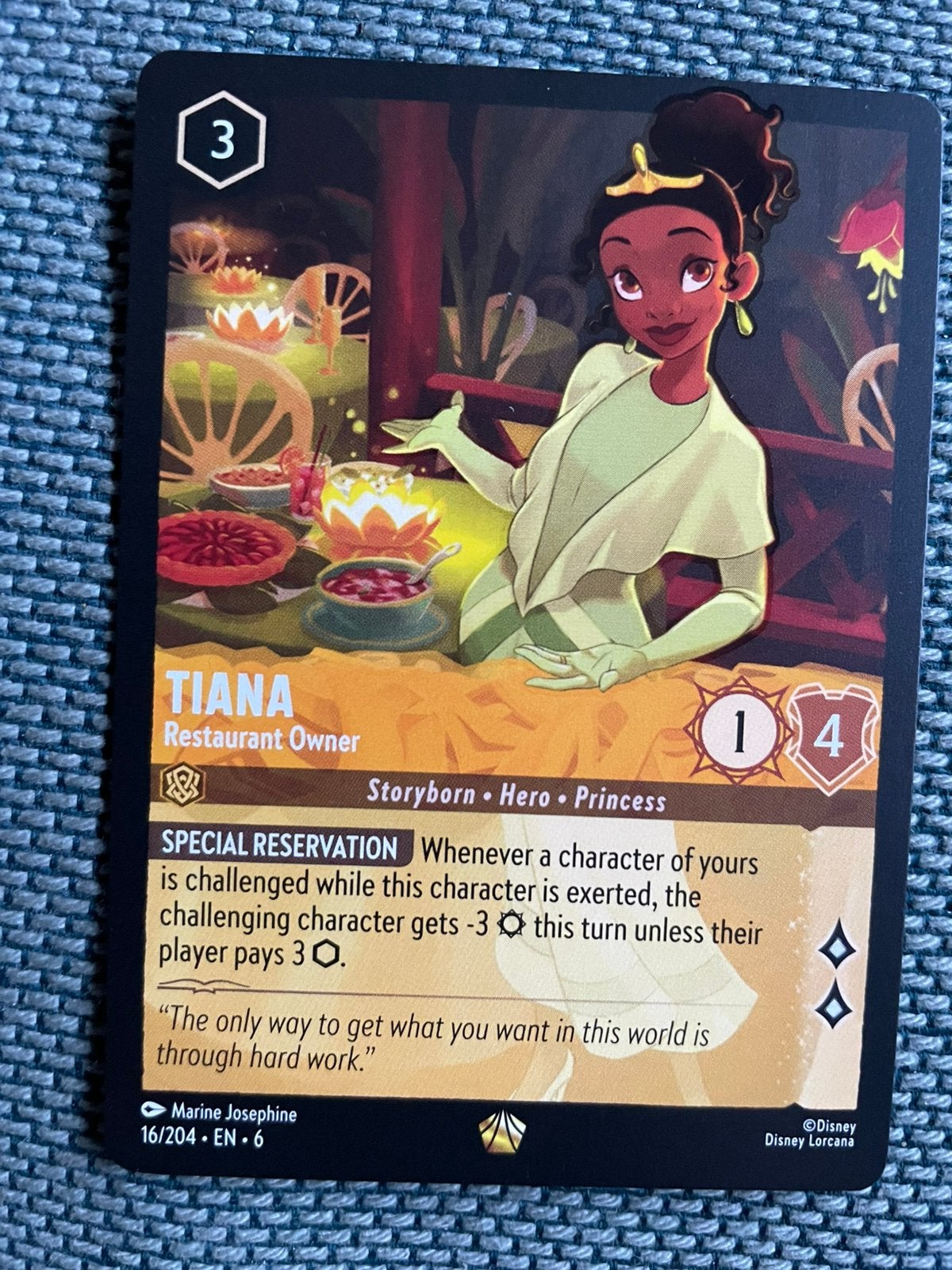 Tiana restaurant owner Disney Lorcana, Ophalen of Verzenden, Zo goed als nieuw
