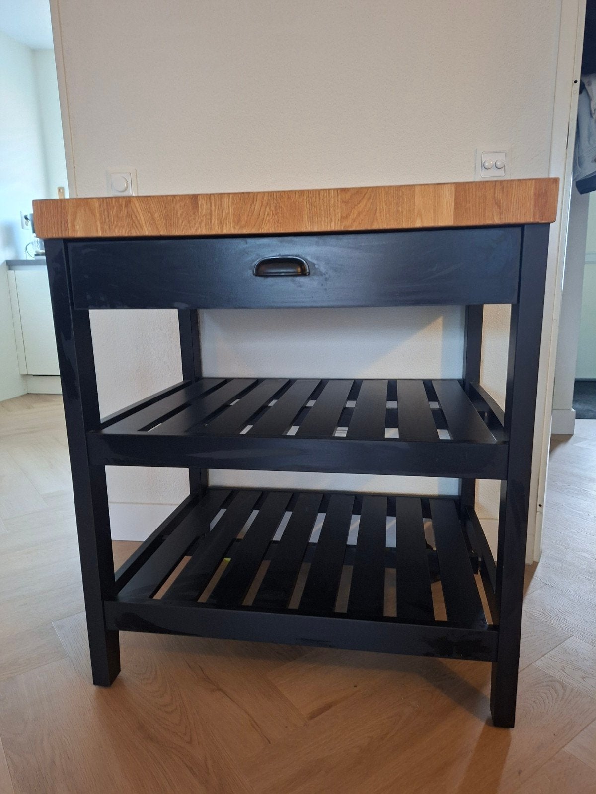 Keukenblok / keukeneiland, Ophalen, Gebruikt, Zwart, 50 tot 100 cm