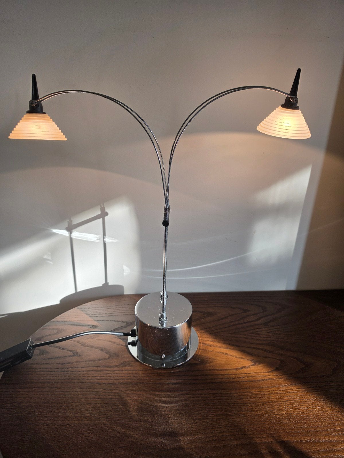 postmoderne tafellamp vintage spaceage lamp, Ophalen of Verzenden, Glas, Overige merken, Vintage