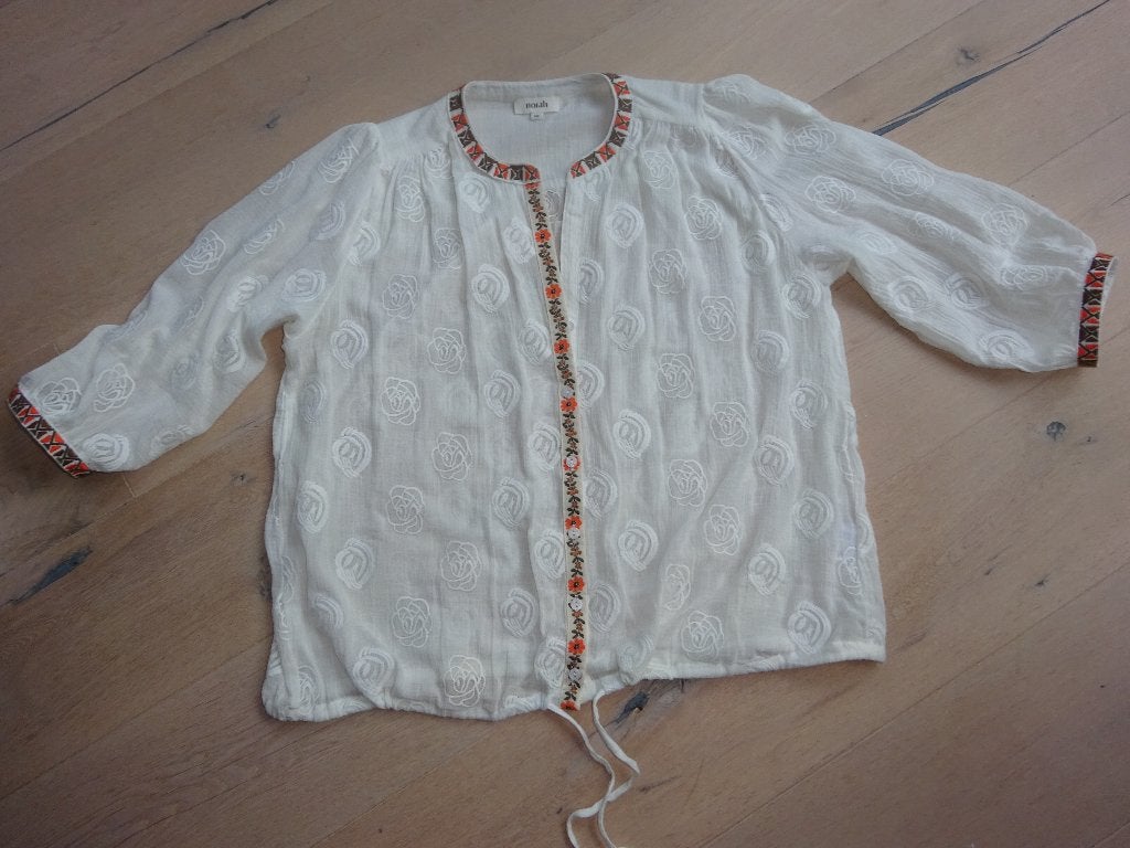 wit tuniek met borduursel Norah maat 40, Maat 38/40 (M), Wit, Ophalen of Verzenden, Zo goed als nieuw