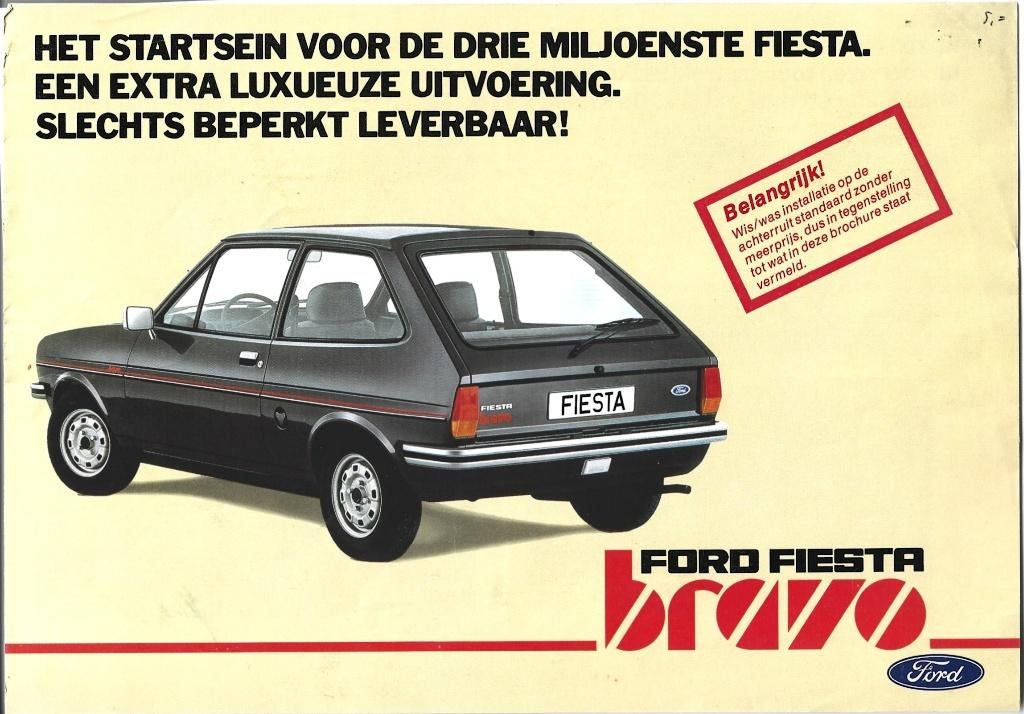 Ford Fiesta Bravo folder (fd19) auto, Verzenden, Zo goed als nieuw, Ford