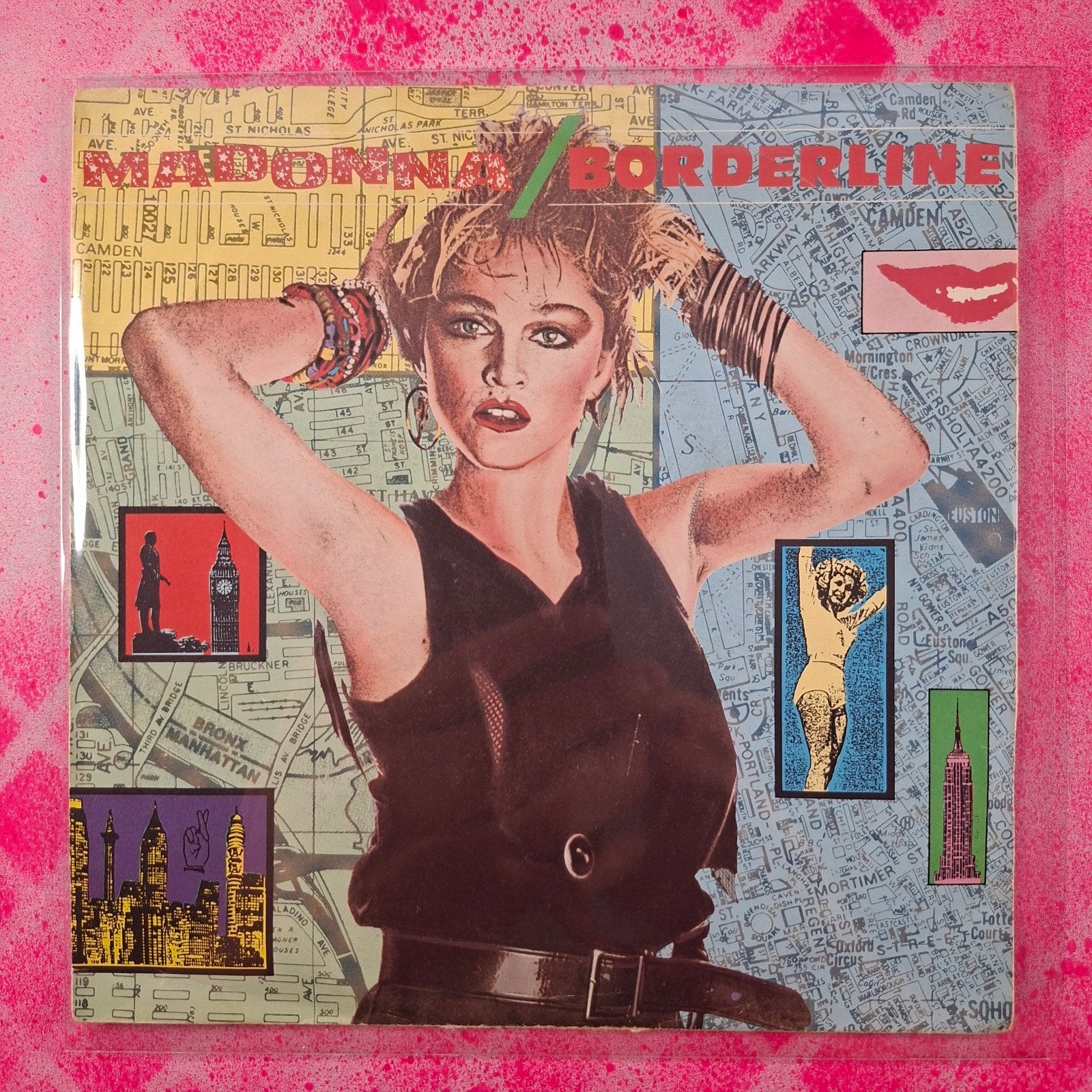 Madonna Borderline single.                           Star45, Cd's en Dvd's, Beschermende buitenhoes, Ophalen of Verzenden, Gebruikt
