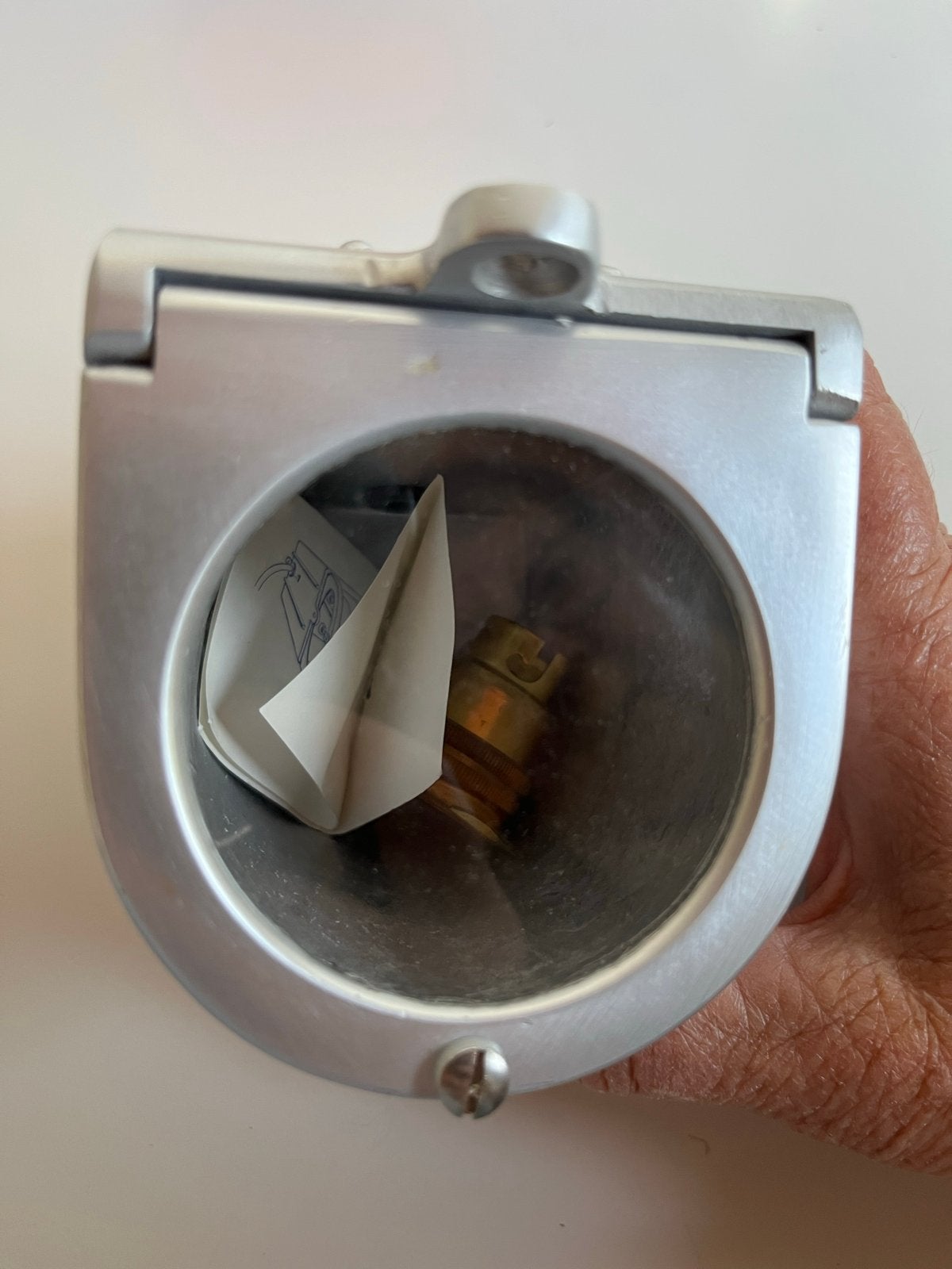Vintage aluminium asbak voor auto of boot, Ophalen of Verzenden, Gebruikt, Universele onderdelen