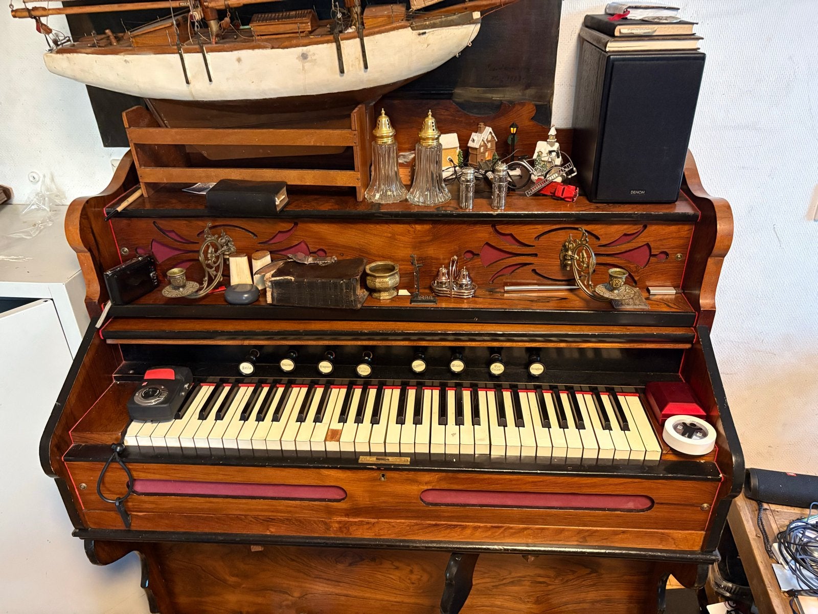 Antieke traporgel - Harmonium, Muziek en Instrumenten, Ophalen, Gebruikt, Harmonium, Onbekend