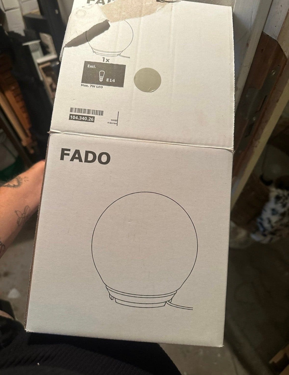 IKEA FADO Tafellamp - Nieuw in doos, Ophalen, Wit, E14 (klein), Nieuw