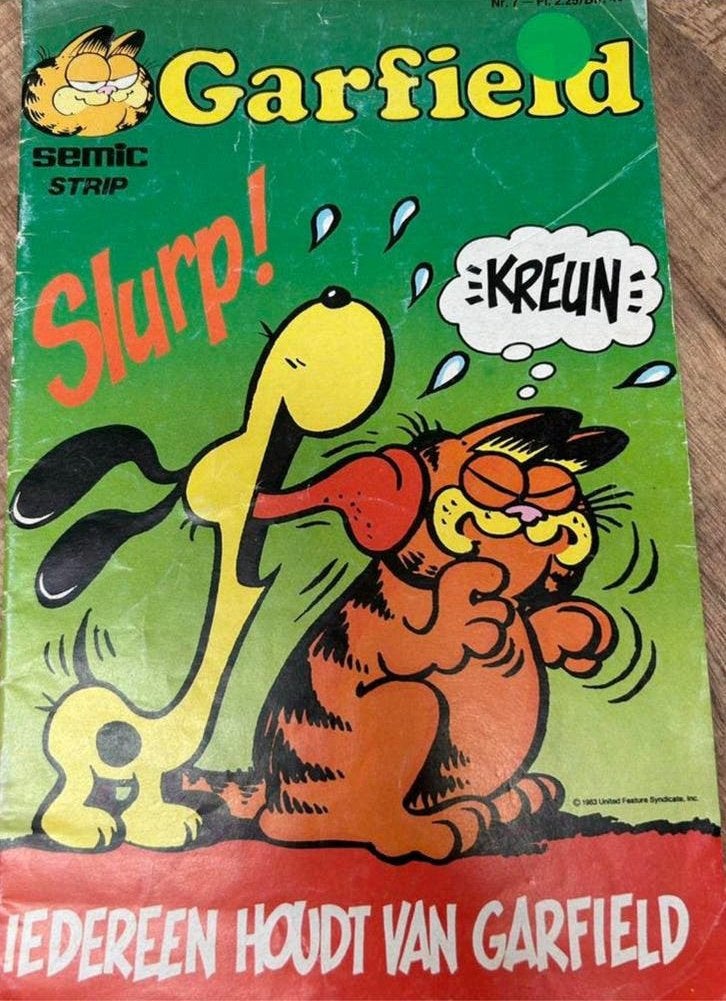 Garfield nummer 7(Semic StripNederlandstalige comic uit 1985, Boeken, Eén comic, Ophalen of Verzenden, Gelezen, Europa