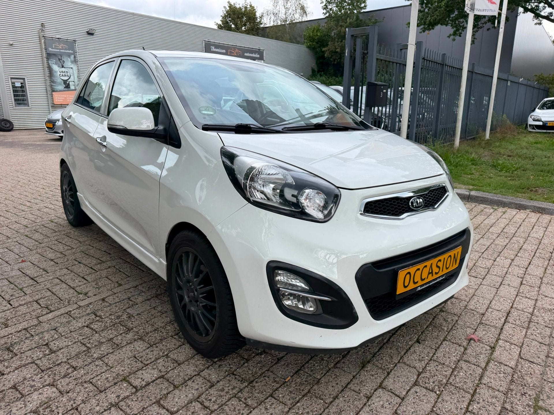 Kia Picanto 1.2 CVVT Executive Line 5 deurs, clima/airco, el, Auto's, Gebruikt, 4 cilinders, Start-stop-systeem, Wit