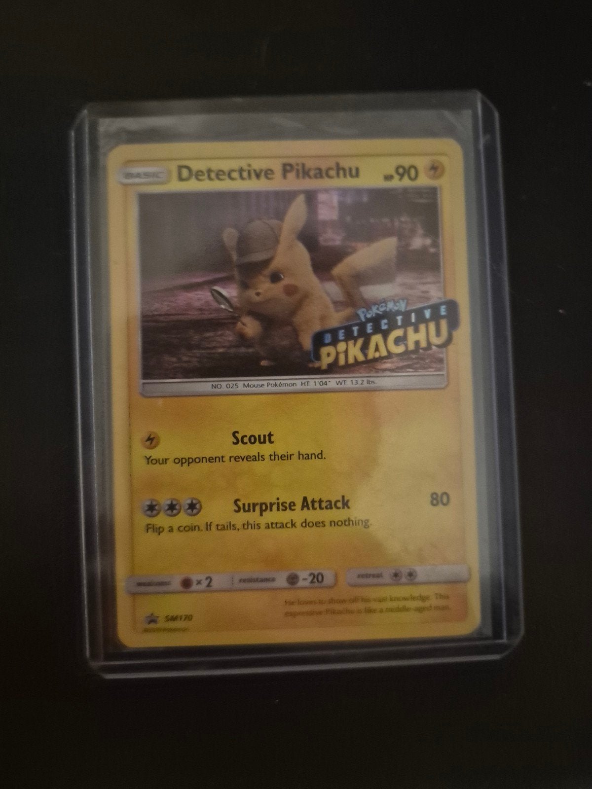Pokémon Detective Pikachu PROMO SM170, Ophalen of Verzenden, Zo goed als nieuw, Losse kaart, Foil