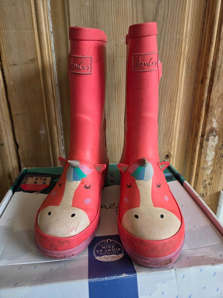 Joules Unicorn regenlaarzen maat 34 te koop, Gebruikt, Meisje, Ophalen of Verzenden, Laarzen