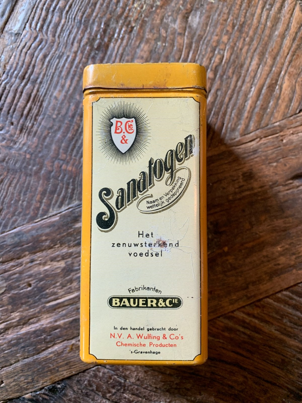 Zeldzaam Sanatogen blik - Het zenuwsterkend voedsel, Verzamelen, Ophalen of Verzenden, Gebruikt, Overige, Overige merken