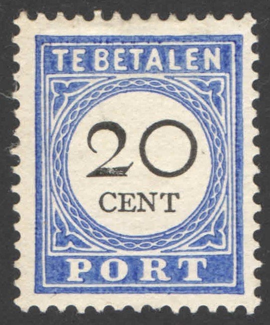 Nederland Port 25a ongebruikt 1894, Postzegels en Munten, Postzegels | Nederland, Ophalen of Verzenden, T/m 1940, Postfris