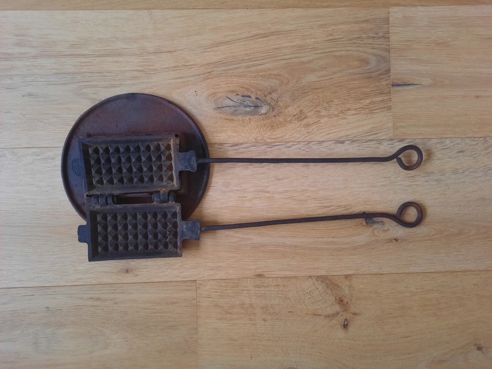 antiek wafelijzer, Ophalen of Verzenden, Gebruikt