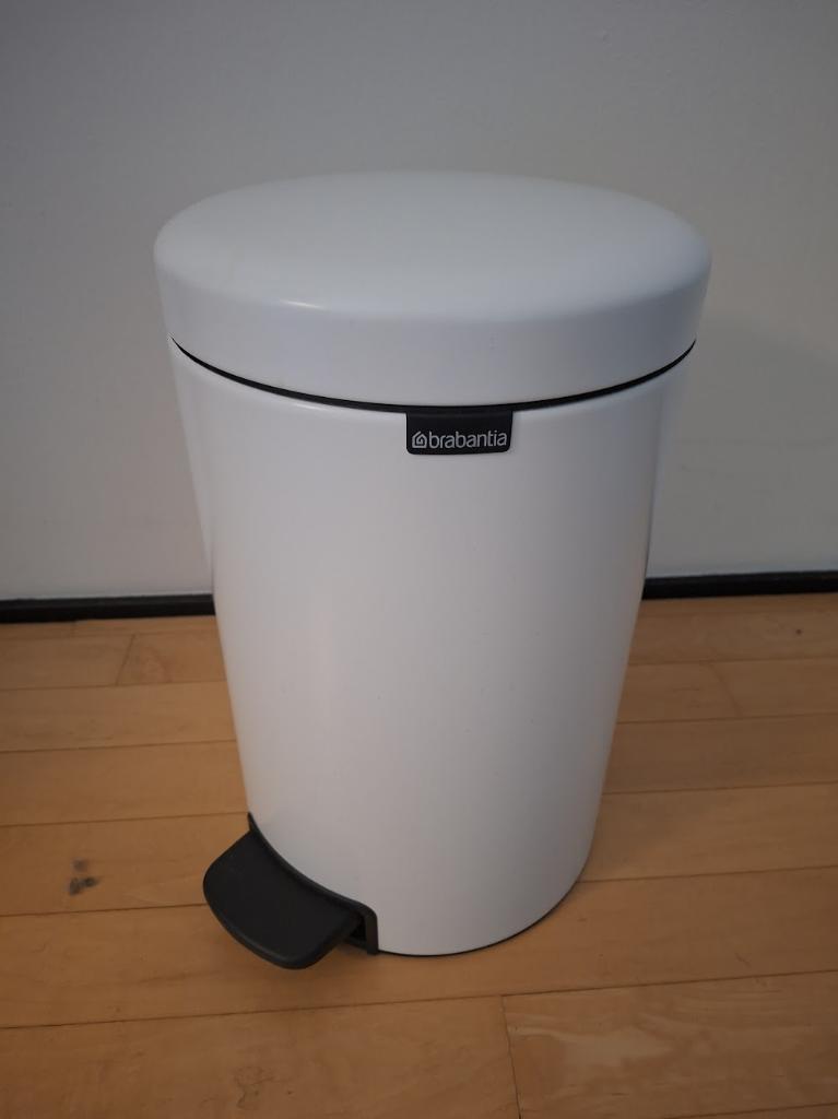 Witte Brabantia NewIcon pedaalemmer 12 liter, Ophalen, Met pedaal, Zo goed als nieuw, Metaal