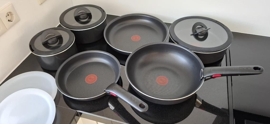 Tefal Ingenio Easy Cook & Clean pannenset 13-delig, Keramische plaat, Aluminium, Pannenset, Ophalen of Verzenden