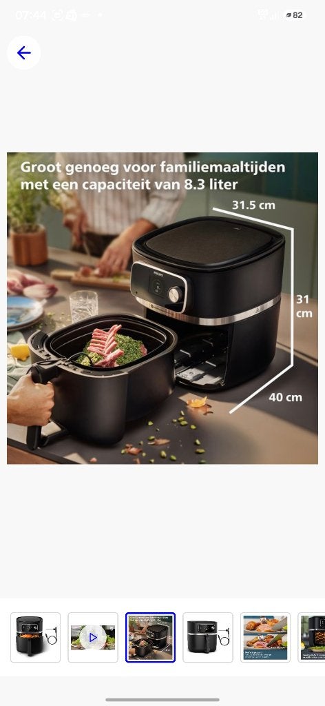 Foto 3 van Philips Airfryer XXL Connected HD9880/90 - Goed onderhouden