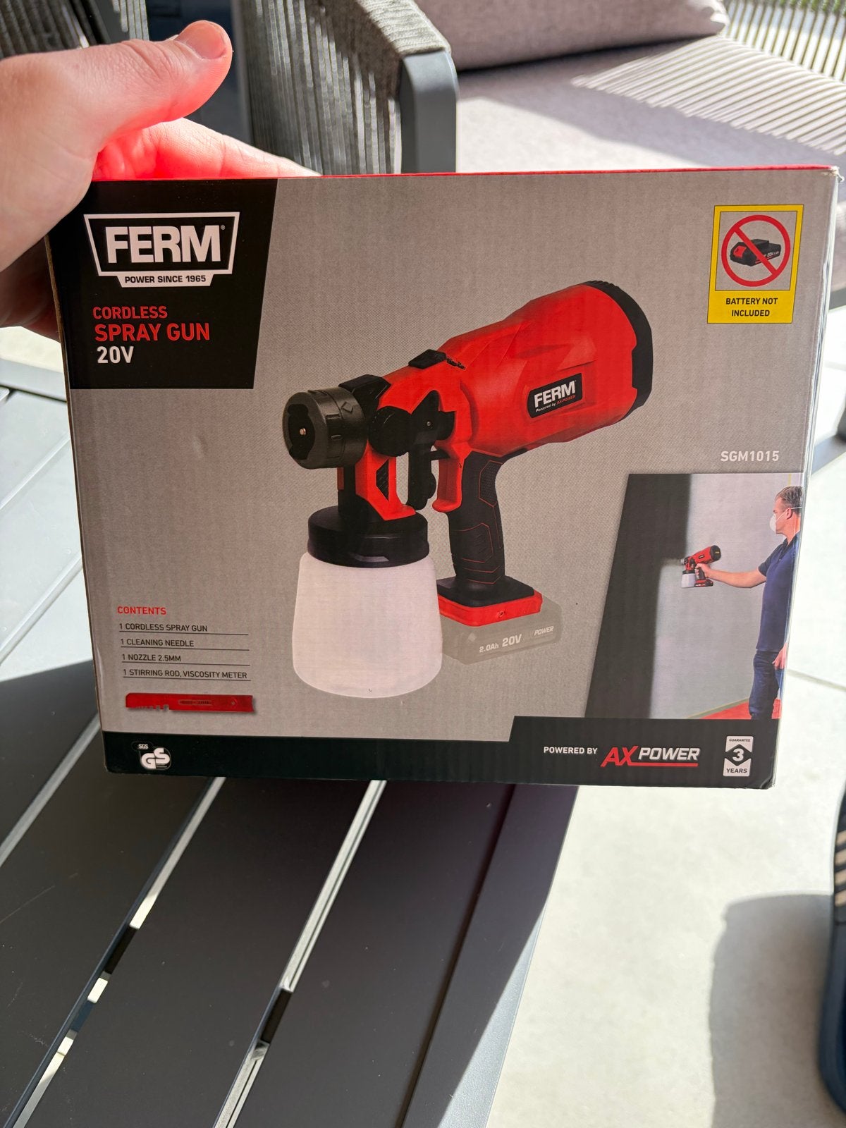 Ferm Verfspuit SGM1015 - Nieuw in doos, Ophalen, Nieuw, Verfspuit of Verfpomp