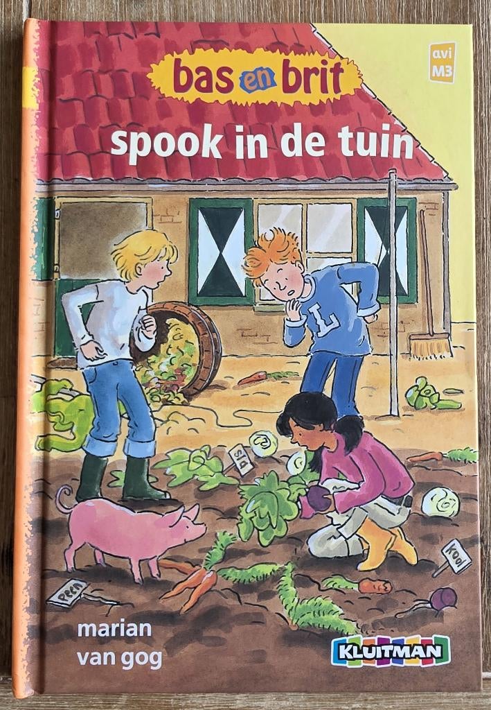 bas en brit - een spook in de tuin - AVI M3 - Groep 3, Ophalen of Verzenden, Zo goed als nieuw, Marian van Gog, Fictie algemeen