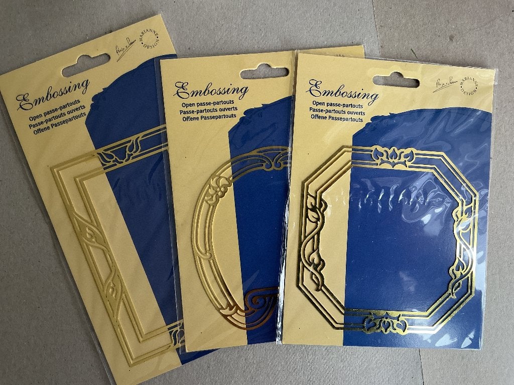 Setje 3 embossing open passé-partouts mallen, Ophalen of Verzenden, Nieuw, Overige thema's, Pons of Mal