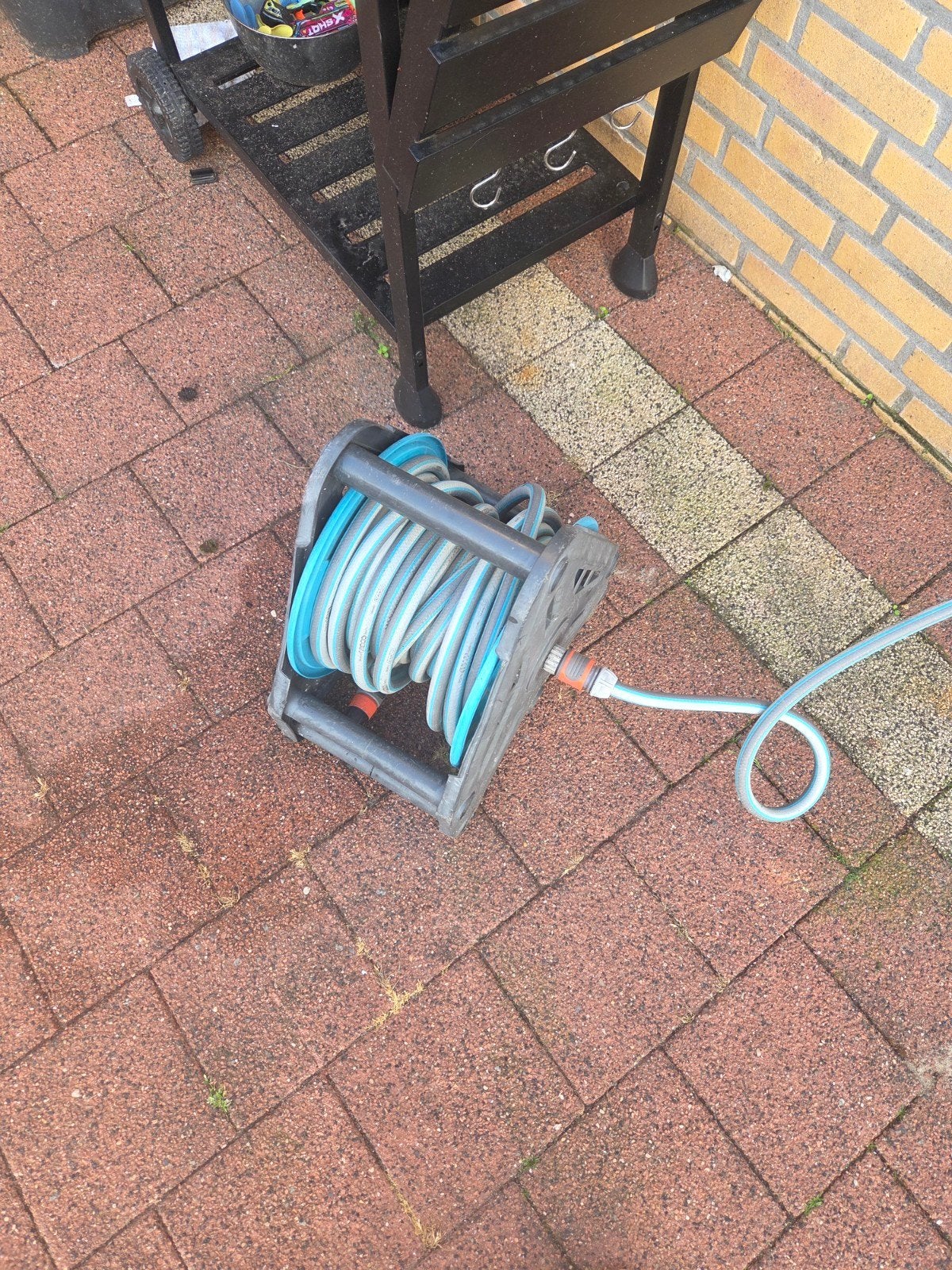 Tuinslang met haspel - 20 meter, Ophalen of Verzenden, Gebruikt, Tuinslang