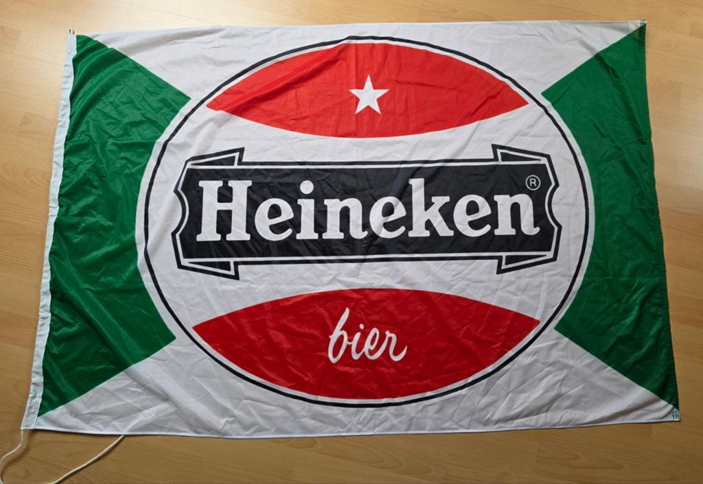 Vintage vlag Heineken, Ophalen of Verzenden, Zo goed als nieuw, Overige typen, Heineken