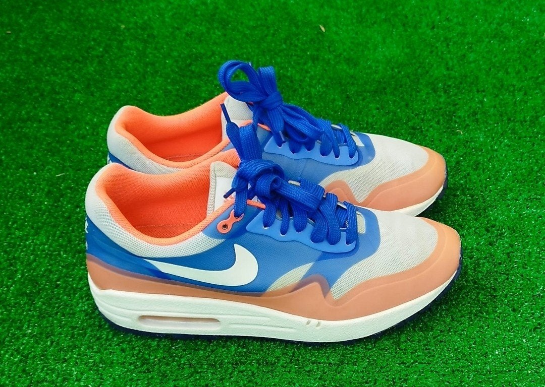 Nike Air Max 1 Sneakers - Blauw/Oranje - Maat 39, Overige kleuren, Ophalen of Verzenden, Sneakers of Gympen, Nike