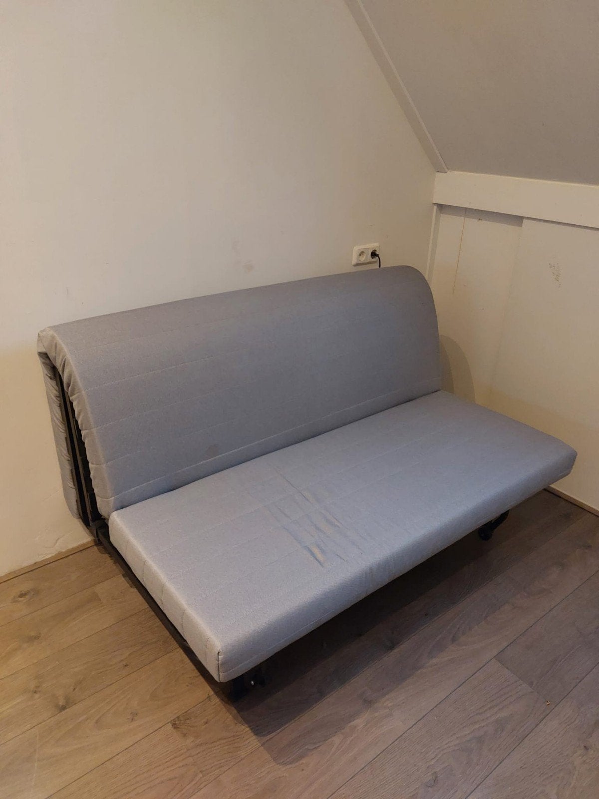 Slaapbank met topper en hoes Lycksele, Ophalen, Gebruikt, Tweepersoons, 140 cm