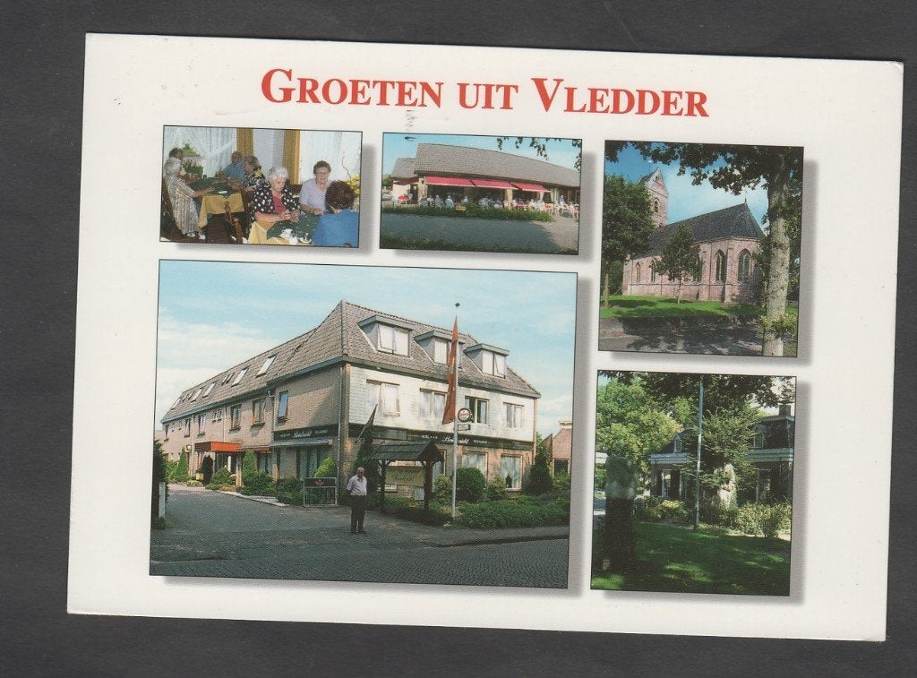 Vledder Groeten Hotel Brinkhof Kerk Ongelopen, Verzenden, 1980 tot heden, Ongelopen, Drenthe