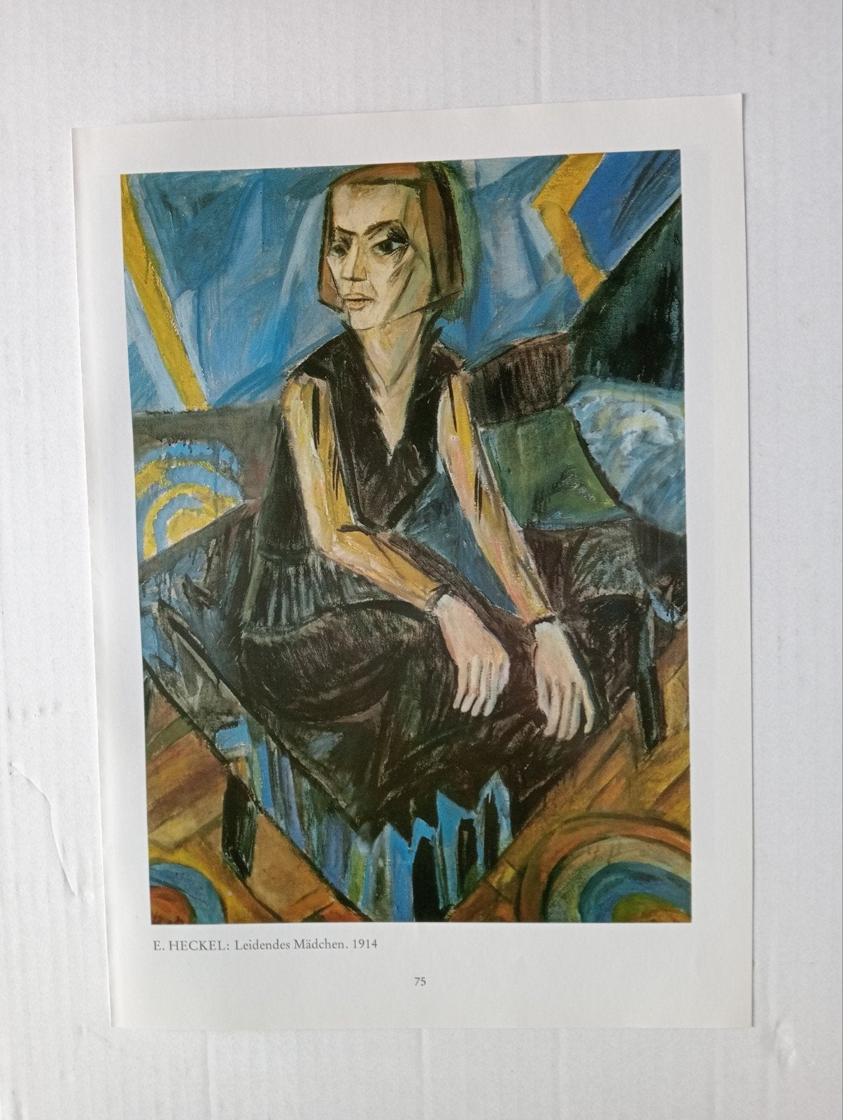 Erich Heckel portret print, Ophalen of Verzenden