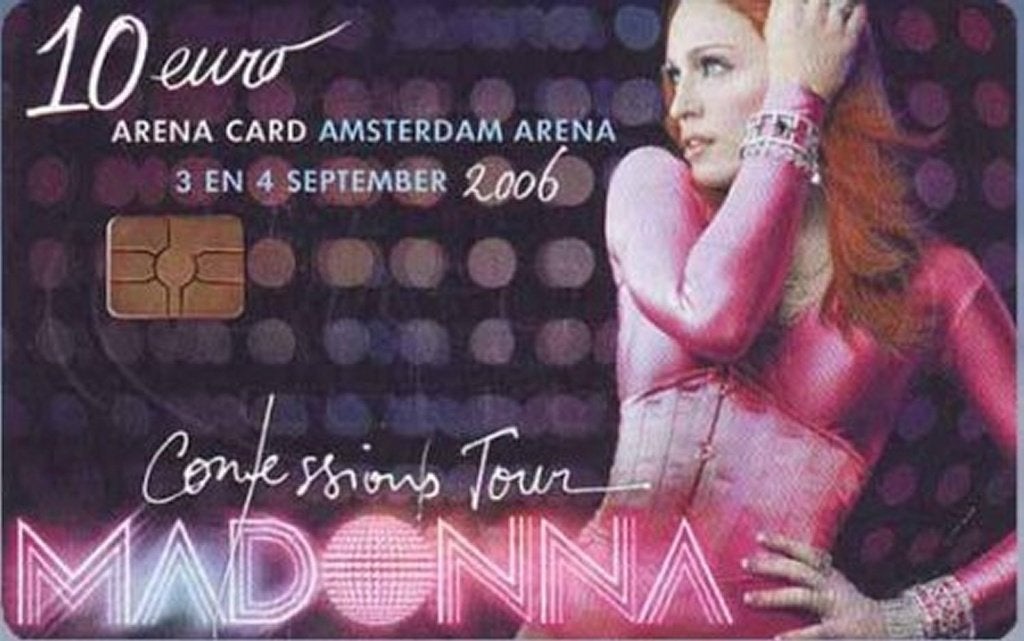 ArenA kaart A078 Madonna Confessions Tour 2006 gebruikt, Ophalen of Verzenden, Nederland