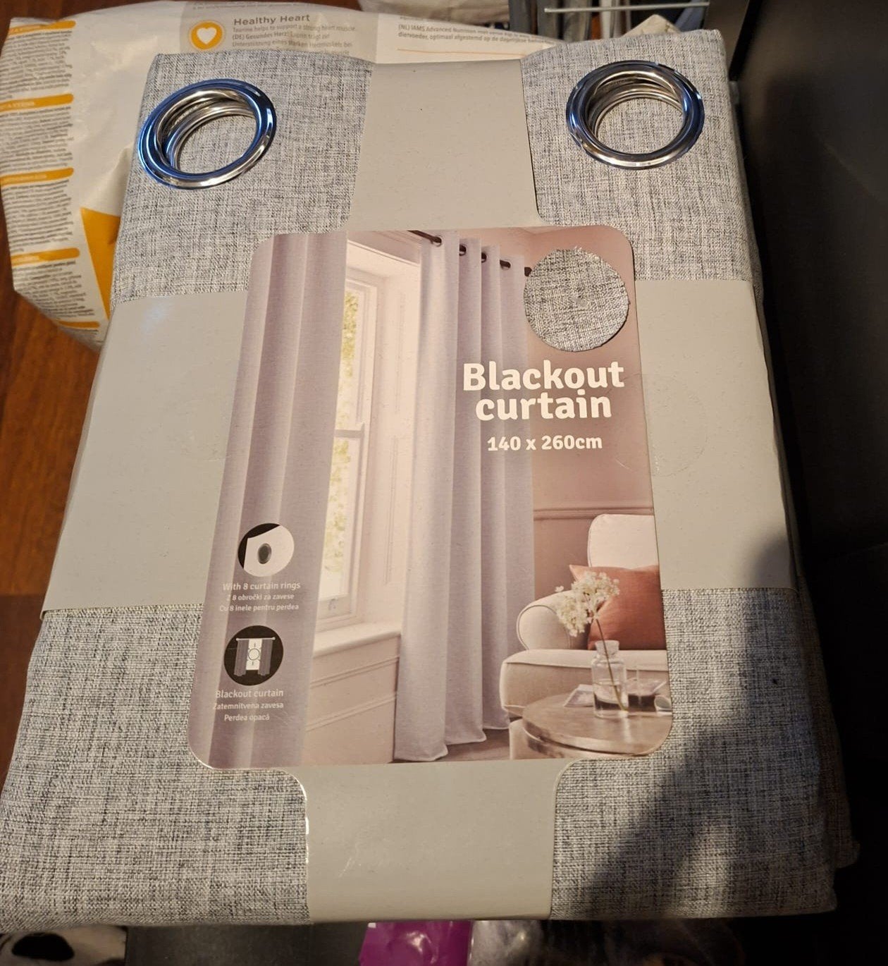 4 nieuwe blackout gordijnen, Huis en Inrichting, Ophalen of Verzenden, Grijs