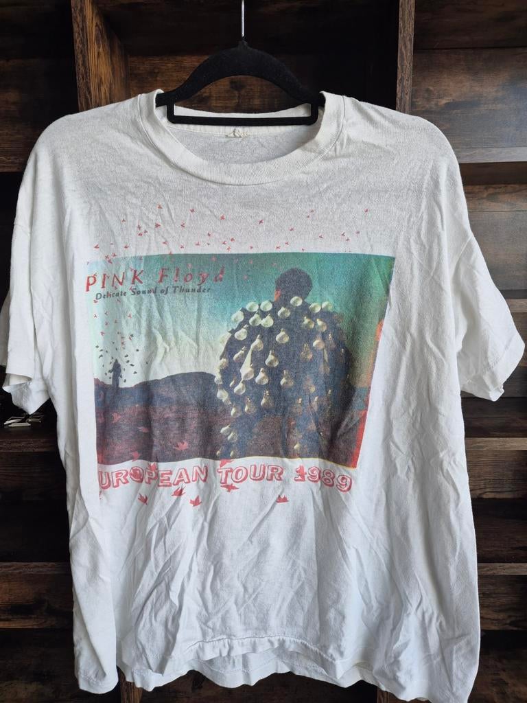 Vintage Pink Floyd 'Delicate Sound of Thunder' Tour Shirt, Kleding | Heren, T-shirts, Gedragen, Overige maten, Wit, Ophalen of Verzenden