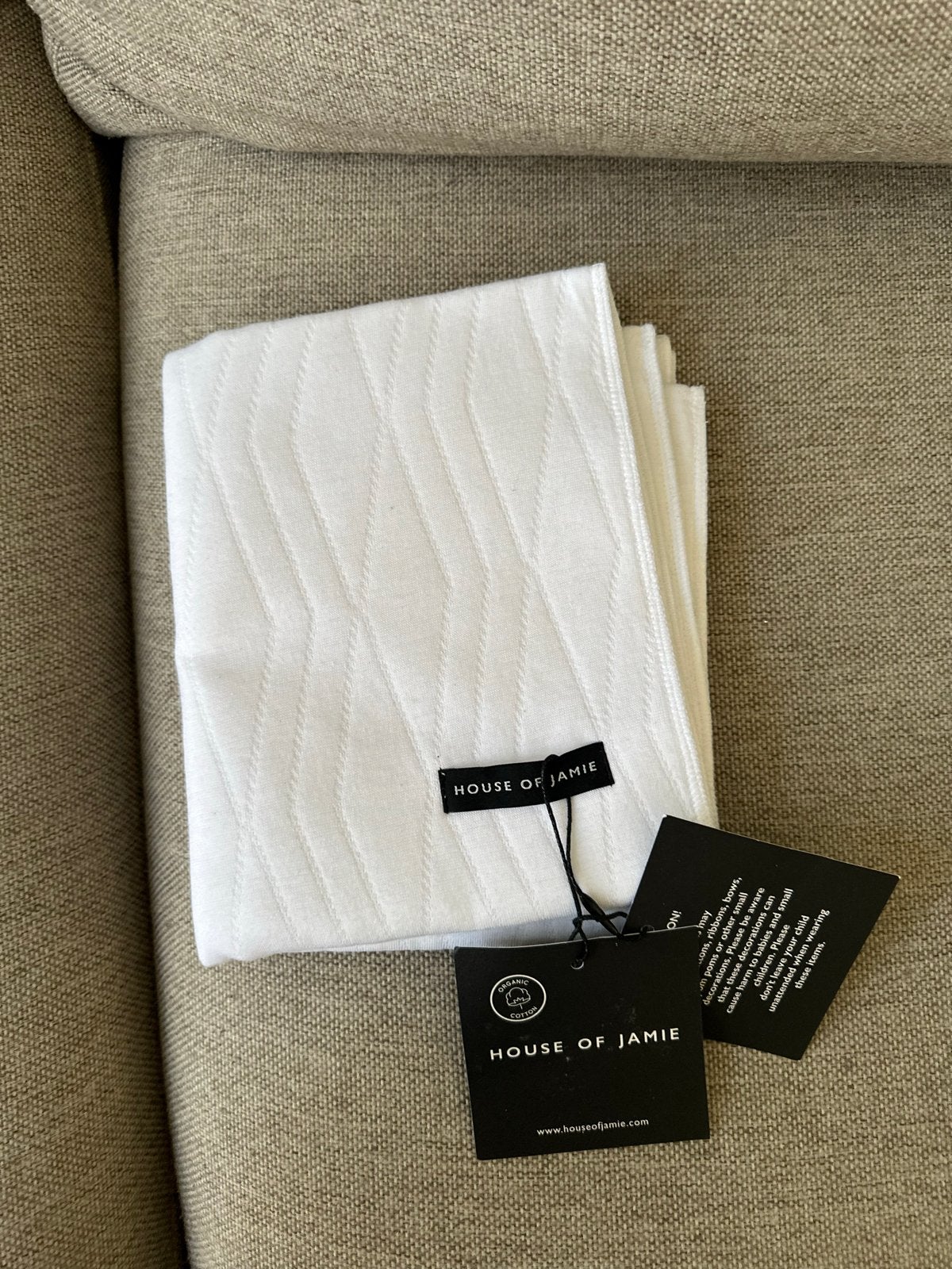Nieuw House of Jamie Opvouwbaar Verschoonmatje Wit Organic C, Ophalen of Verzenden, Nieuw