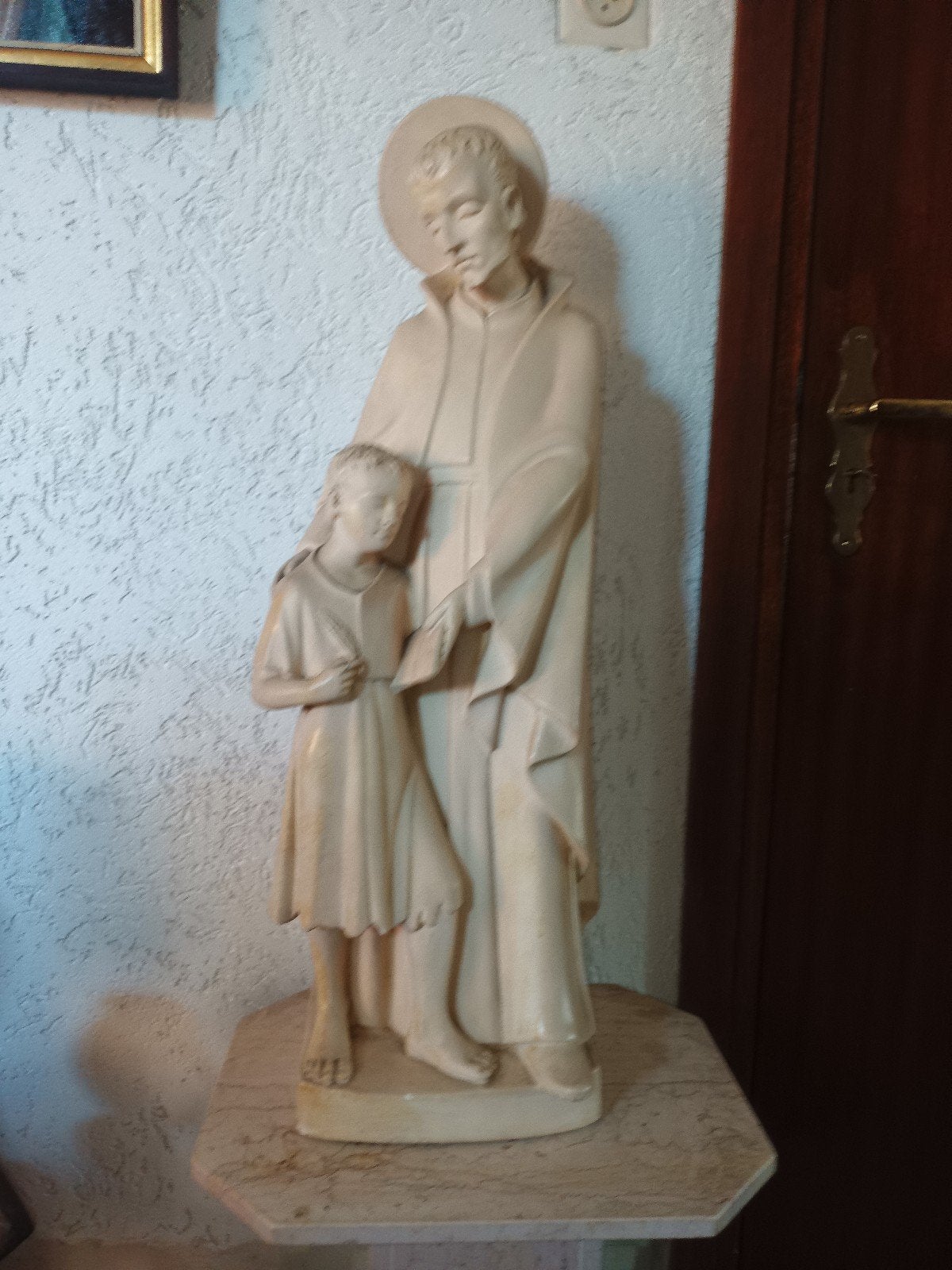 Vintage beeld van Sint Jozef met kindje Jezus, Antiek en Kunst, Ophalen of Verzenden