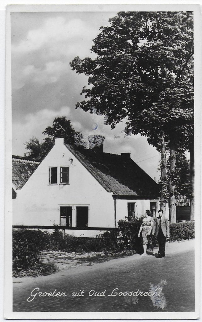 Loosdrecht Oude gelopen Ansichtkaart ( B1874 ), Ophalen of Verzenden, 1920 tot 1940, Gelopen, Noord-Holland