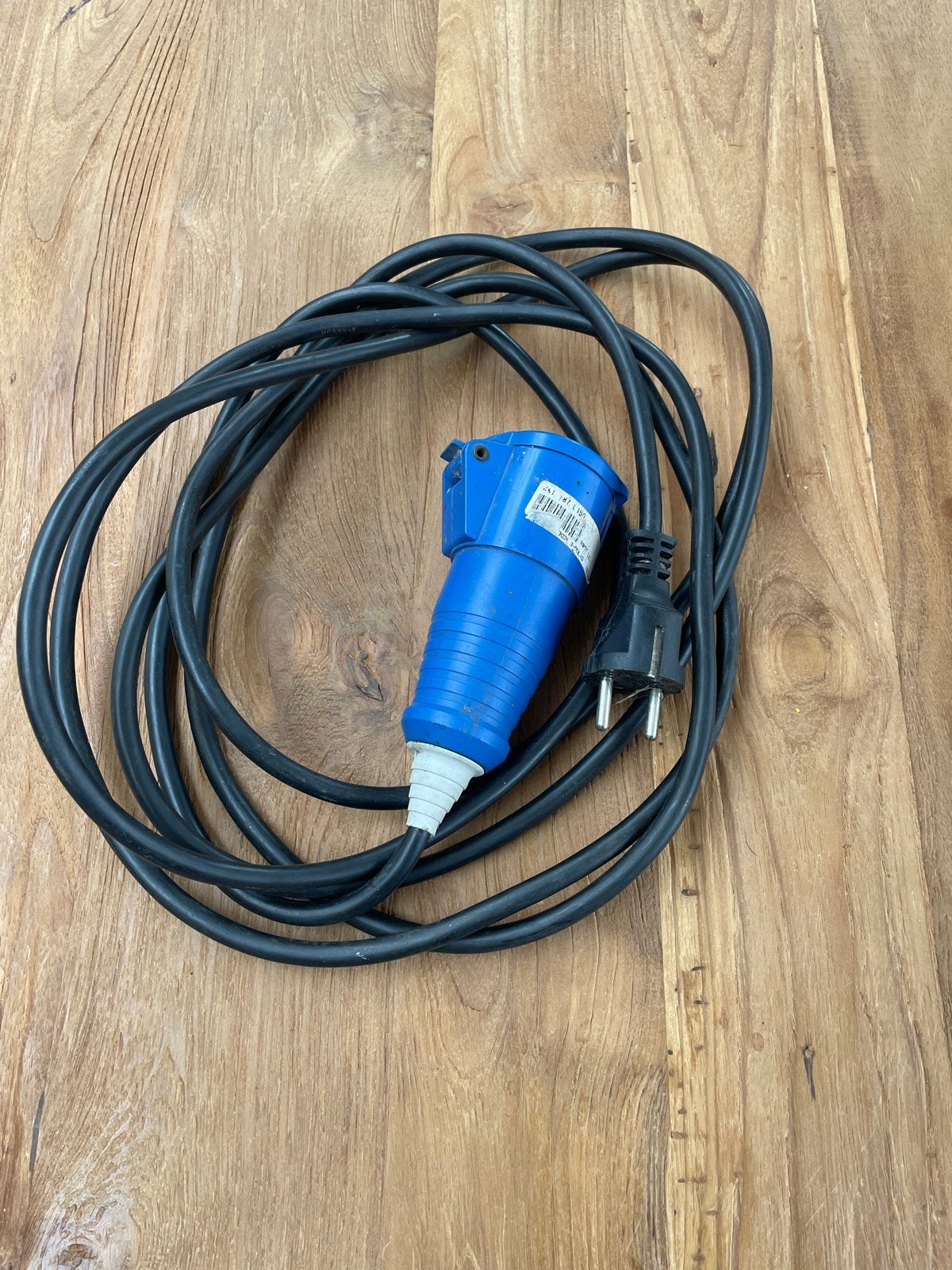 Verlengkabel met CEE en Schuko stekker, Ophalen of Verzenden, Gebruikt, Overige merken, Kabel of Snoer